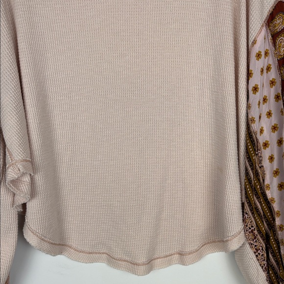 Free People Blossom Printed Balloon-Sleeve Thermal Sweater/ Size small - Picture 8 of 11